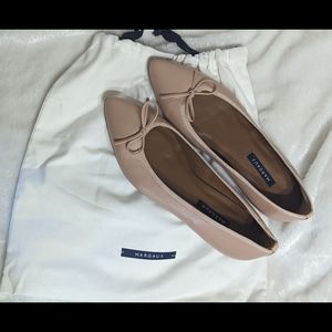 Margaux The Pointe Leather Ballet Flat Nappa Rose 38 8 Wide